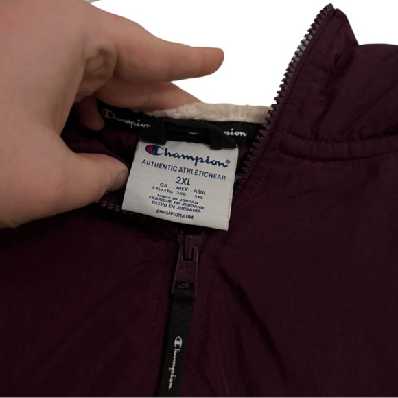 Champion Maroon and Cream Windbreaker - Picture 6 of 9